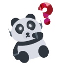 Panda Bingung Duduk Merah